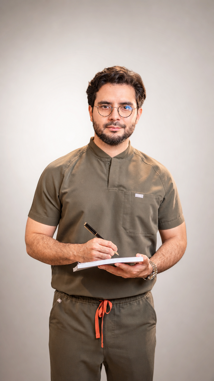 Dr. Ivis Dasaeb Juárez Valdivia en consulta